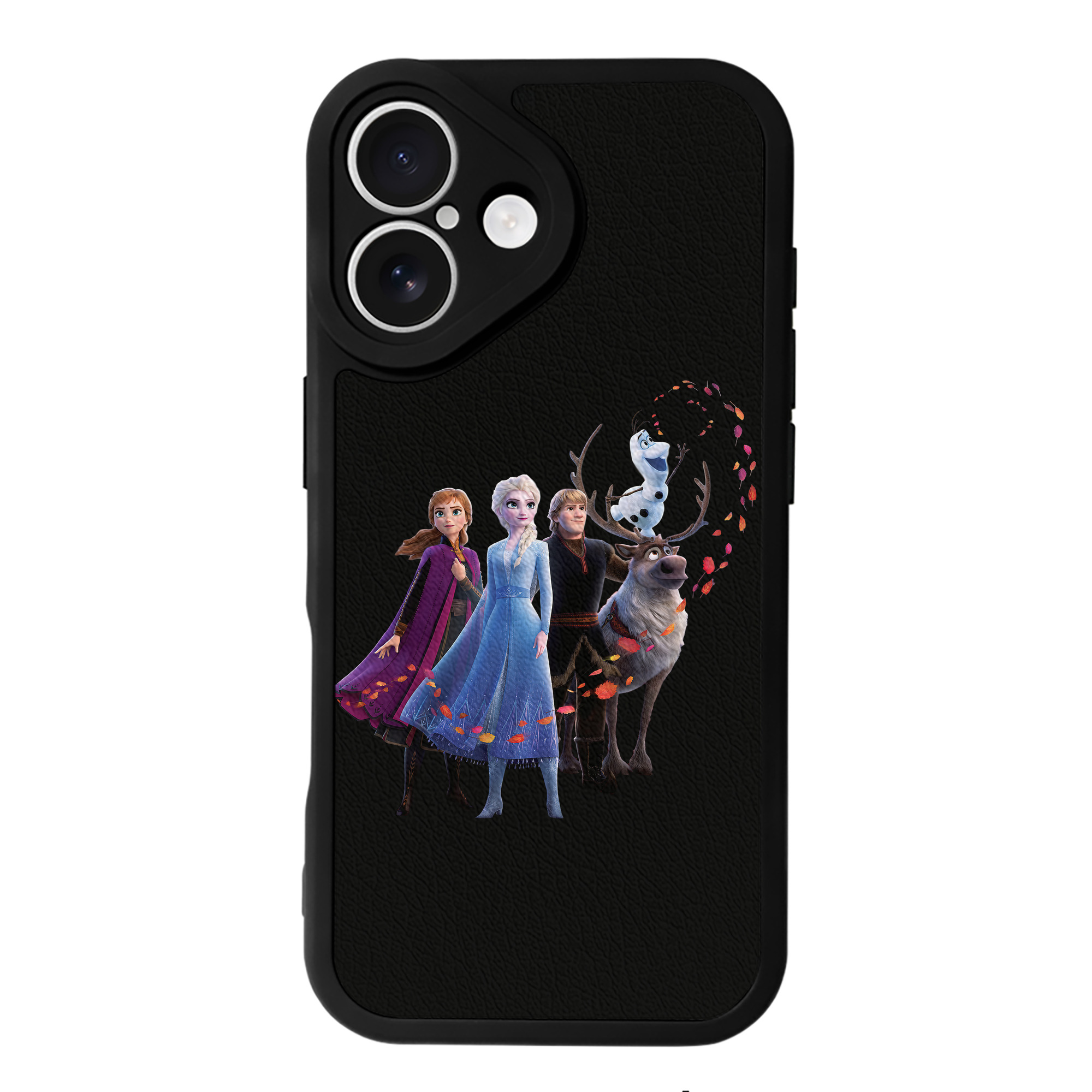 （画像用） アナと雪の女王 アンナ エルサ Frozen Anna Elsa 【iPhone 16シリーズ対応】シリコンスマホケース（レザー調） 材質：シリコン